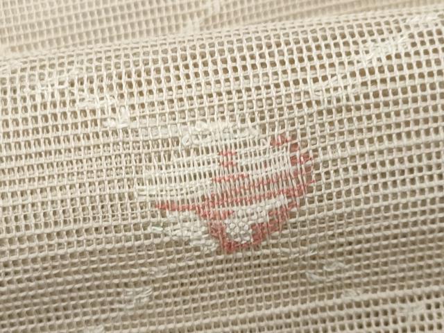 平和屋着物＊夏物　1854年創業　帯屋捨松　八寸名古屋帯　菱文　正絹　逸品　CABH8290fb
