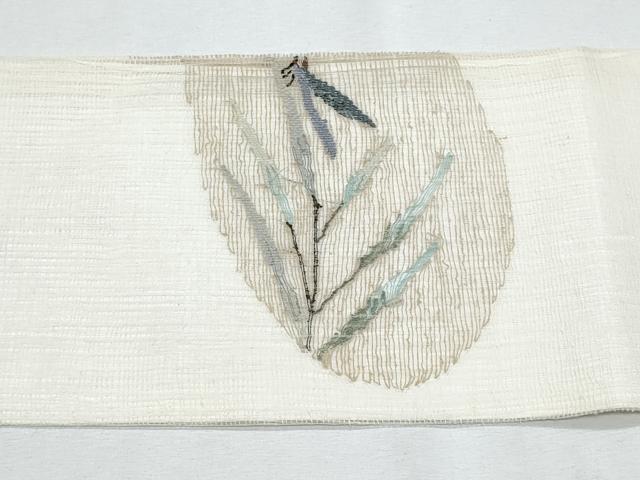 平和屋着物＊夏物　九寸名古屋帯　夏虫　正絹　逸品　CABH8291fb