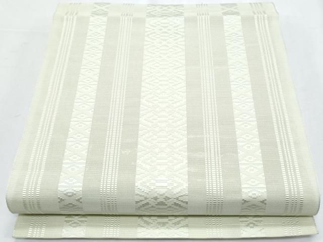 平和屋着物＊夏物　本場筑前博多織　八寸名古屋帯　紗献上　若菜色　正絹　逸品　CABH8303fb