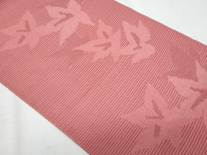 平和屋着物＊夏物　八寸名古屋帯　楓　銀糸　正絹　逸品　CABH8307fb
