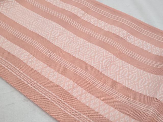 平和屋着物＊夏物　八寸名古屋帯　博多織　紗献上　水柿色　CABH8308fb