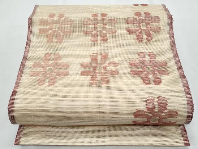 平和屋着物＊夏物　八寸名古屋帯　舞花文　金糸　正絹　逸品　CABH8314fb