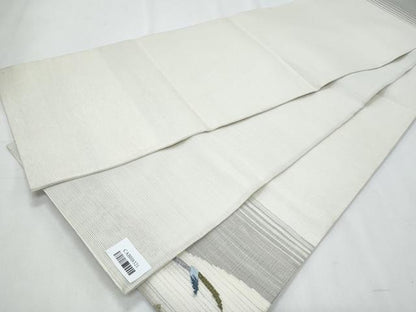 平和屋着物＊夏物　太鼓柄袋帯　すくい織　枝花文　正絹　逸品　CABH8321fb