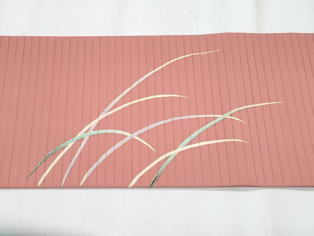 平和屋着物＊夏物　九寸名古屋帯　舞蝶草木シルエット　金彩　CABH8329fb
