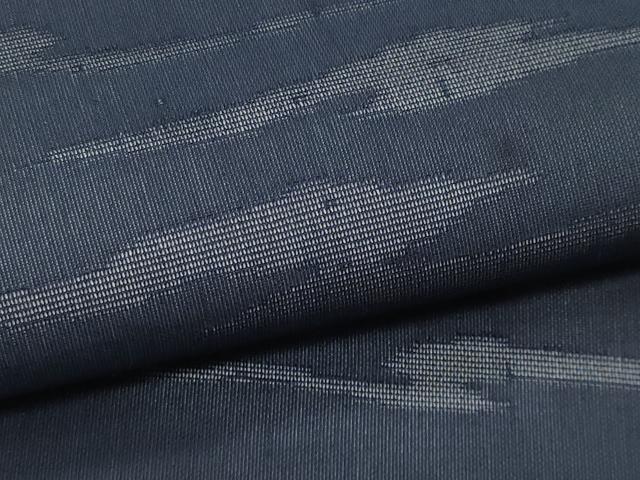 平和屋着物＊夏物　九寸名古屋帯　霞文　紺色　正絹　逸品　CABH8333fb