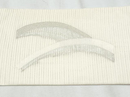 平和屋着物＊夏物　九寸名古屋帯　流水文　銀糸　正絹　逸品　CABH8339fb