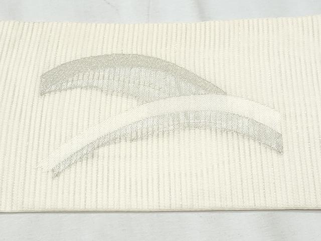 平和屋着物＊夏物　九寸名古屋帯　流水文　銀糸　正絹　逸品　CABH8339fb
