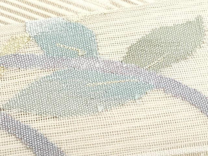 平和屋着物＊夏物　八寸名古屋帯　絽綴れ　桔梗　金糸　正絹　逸品　CABH8340fb