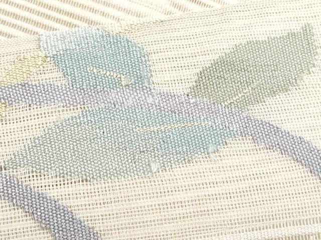 平和屋着物＊夏物　八寸名古屋帯　絽綴れ　桔梗　金糸　正絹　逸品　CABH8340fb