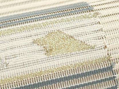 平和屋着物＊夏物　八寸名古屋帯　絽綴れ　横段吉祥文　金銀糸　正絹　逸品　CABH8342fb