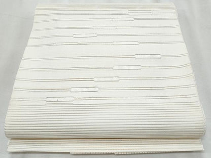 平和屋着物＊夏物　八寸名古屋帯　絽綴れ　横段文　正絹　逸品　CABH8344fb