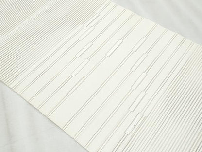 平和屋着物＊夏物　八寸名古屋帯　絽綴れ　横段文　正絹　逸品　CABH8344fb