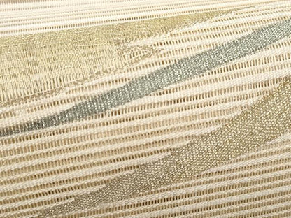 平和屋着物＊夏物　八寸名古屋帯　絽綴れ　立波文　金糸　正絹　逸品　CABH8345fb
