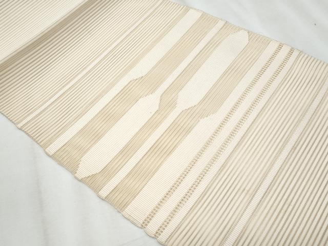 平和屋着物＊夏物　八寸名古屋帯　絽綴れ　横段文　正絹　逸品　CABH8346fb