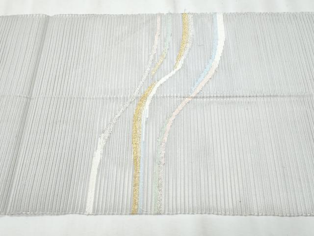 平和屋着物＊夏物　八寸名古屋帯　絽綴れ　吉祥文　金銀糸　正絹　逸品　CABH8349fb