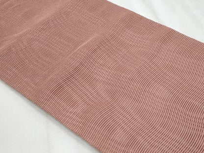 平和屋着物＊夏物　八寸名古屋帯　絽綴れ　石竹色　銀糸　正絹　逸品　CABH8357fb