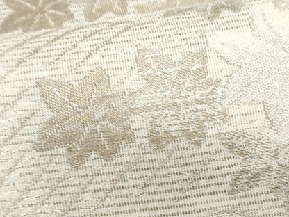 平和屋着物＊夏物　九寸名古屋帯　竜田川　銀糸　正絹　逸品　CABH8360fb