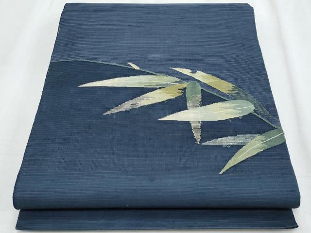 平和屋着物＊夏物　太鼓柄袋帯　すくい織　枝葉文　正絹　逸品　CABH8364fb