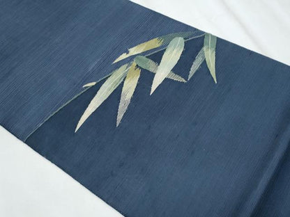 平和屋着物＊夏物　太鼓柄袋帯　すくい織　枝葉文　正絹　逸品　CABH8364fb