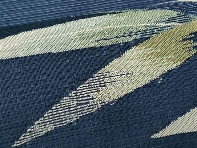平和屋着物＊夏物　太鼓柄袋帯　すくい織　枝葉文　正絹　逸品　CABH8364fb