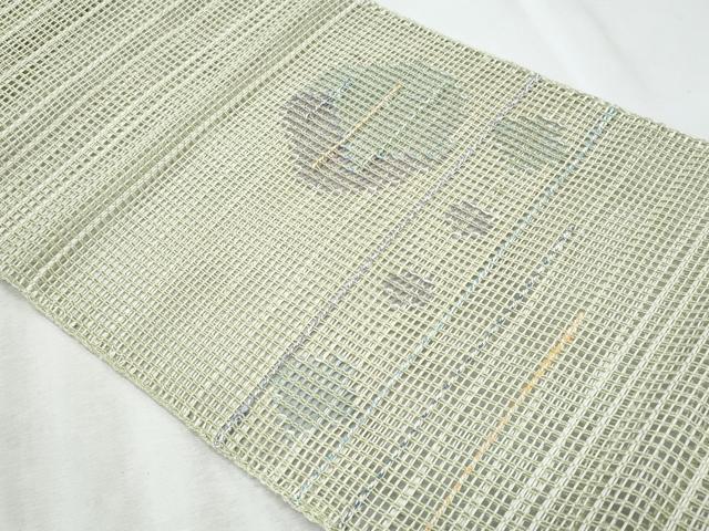 平和屋着物＊夏物　八寸名古屋帯　羅　抽象文　正絹　逸品　CABH8367fb