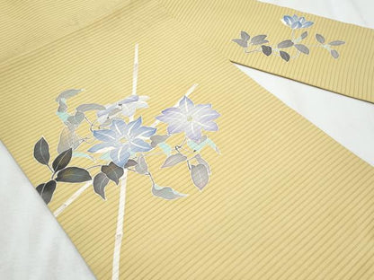 平和屋着物＊夏物　絽塩瀬　九寸名古屋帯　友禅　枝花文　正絹　逸品　CABH8369fb