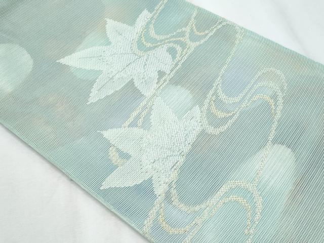 平和屋着物＊夏物　太鼓柄袋帯　竜田川　金銀糸　正絹　逸品　CABH8380fb