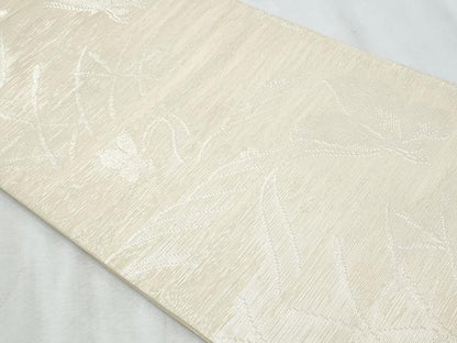 平和屋着物＊夏物　六通柄袋帯　舞蝶文　銀糸　正絹　逸品　CABH8385fb