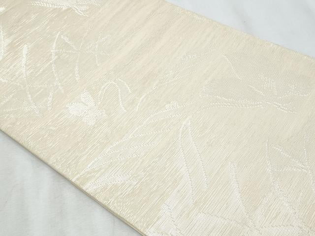 平和屋着物＊夏物　六通柄袋帯　舞蝶文　銀糸　正絹　逸品　CABH8385fb