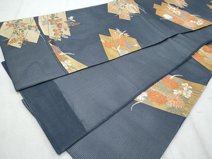 平和屋着物＊夏物　六通柄袋帯　唐織　枝花文　金糸　正絹　逸品　CABH8386fb
