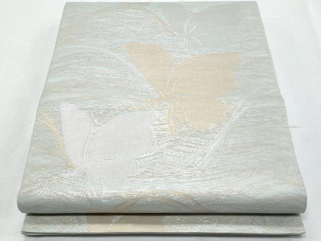平和屋着物＊夏物　全通柄袋帯　舞蝶文　金銀糸　正絹　逸品　CABH8388fb