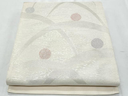 平和屋着物＊夏物　六通柄袋帯　露芝文　銀糸　正絹　逸品　CABH8390fb