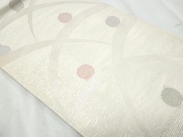 平和屋着物＊夏物　六通柄袋帯　露芝文　銀糸　正絹　逸品　CABH8390fb