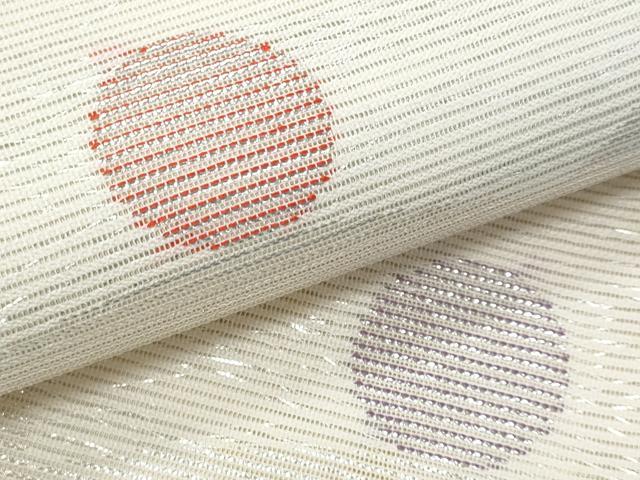 平和屋着物＊夏物　六通柄袋帯　露芝文　銀糸　正絹　逸品　CABH8390fb