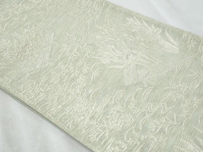 平和屋着物＊夏物　六通柄袋帯　流水杜若　金糸　正絹　逸品　未使用　CABH8391fb