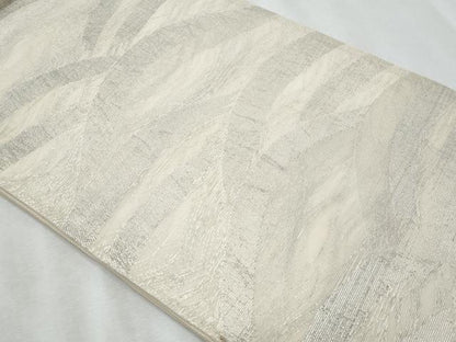 平和屋着物＊夏物　六通柄袋帯　立波文　銀糸　正絹　逸品　CABH8396fb