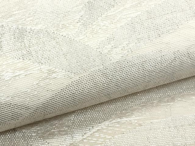 平和屋着物＊夏物　六通柄袋帯　立波文　銀糸　正絹　逸品　CABH8396fb