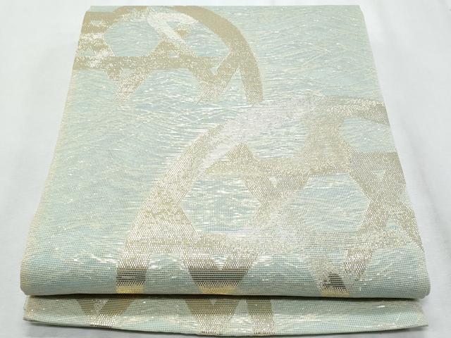 平和屋着物＊夏物　六通柄袋帯　籬文　金糸　正絹　逸品　CABH8397fb