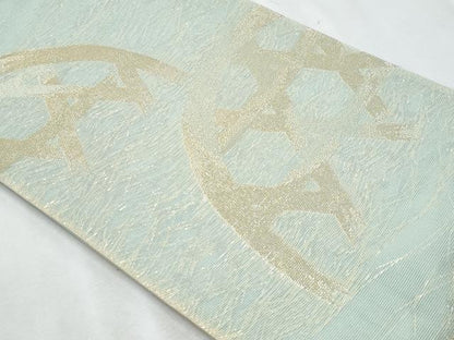 平和屋着物＊夏物　六通柄袋帯　籬文　金糸　正絹　逸品　CABH8397fb