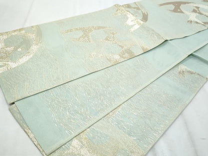 平和屋着物＊夏物　六通柄袋帯　籬文　金糸　正絹　逸品　CABH8397fb
