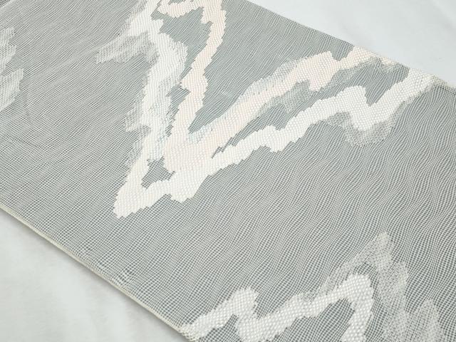 平和屋着物＊夏物　六通柄袋帯　抽選文　銀糸　正絹　逸品　CABH8400fb