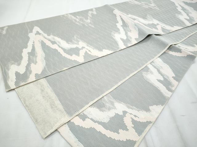 平和屋着物＊夏物　六通柄袋帯　抽選文　銀糸　正絹　逸品　CABH8400fb