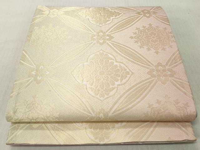 平和屋着物◎全通柄袋帯　七宝花文　やまと誂製　正絹　逸品　CABH8470qe