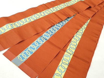 平和屋着物◎本場筑前博多織　半幅帯　丸間道　正絹　逸品　CABH8512qe
