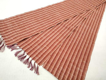 平和屋着物◎半幅帯　間道　正絹　逸品　CABH8568qe