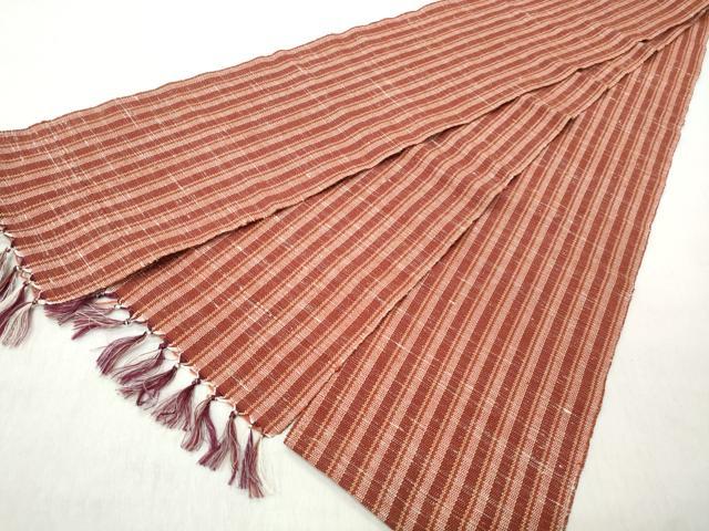 平和屋着物◎半幅帯　間道　正絹　逸品　CABH8568qe