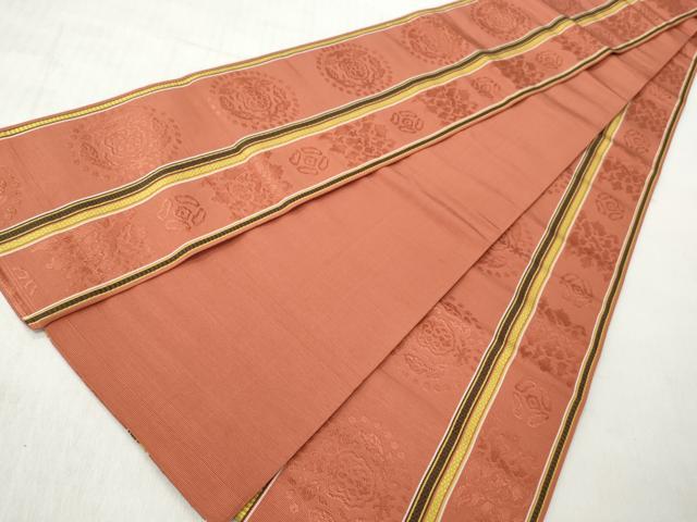平和屋着物◎本場筑前博多織　半幅帯　花間道　正絹　逸品　CABH8582qe