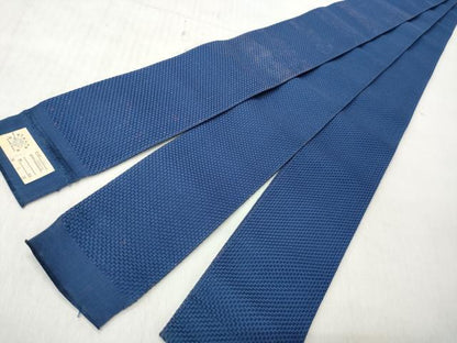 平和屋着物◎男性　本場筑前博多織　角帯　留紺色　証紙付き　正絹　逸品　CABH8585qe