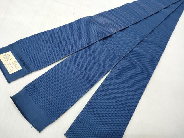 平和屋着物◎男性　本場筑前博多織　角帯　留紺色　証紙付き　正絹　逸品　CABH8585qe