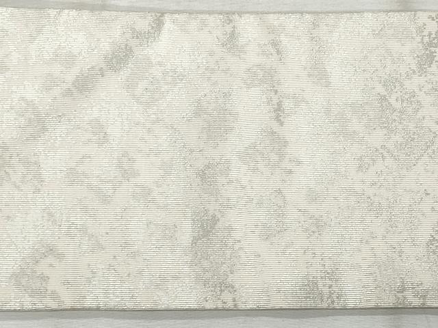 平和屋着物◎九寸名古屋帯　霞風景文　銀糸　正絹　逸品　CABH8615qe